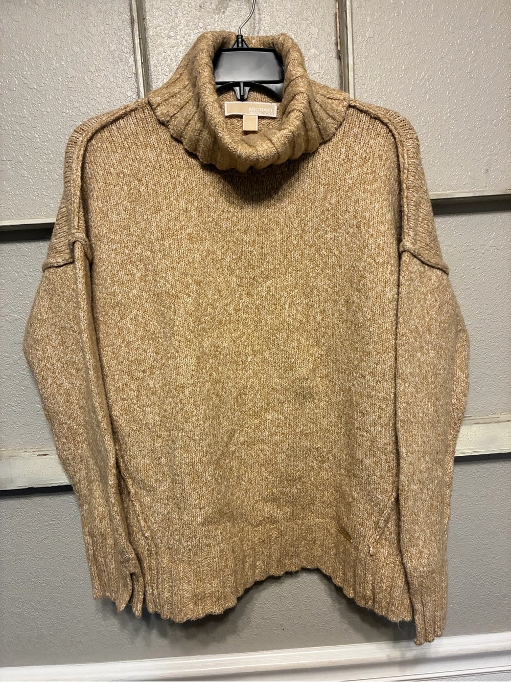 Michael Kors Women's Camel/Tan Cowl Turtleneck Sweater